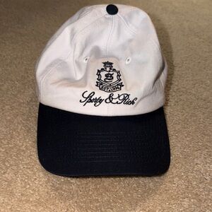 Sporty & Rich Black and White Logo Cap